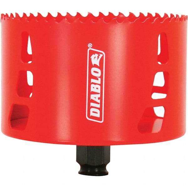 Freud - 4-1/8" Diam, 2-3/8" Cutting Depth, Hole Saw - Bi-Metal Saw, Toothed Edge - Exact Industrial Supply