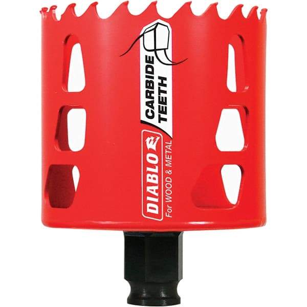 Freud - 2-3/4" Diam, 2-3/8" Cutting Depth, Hole Saw - Carbide-Tipped Saw, Toothed Edge - Exact Industrial Supply