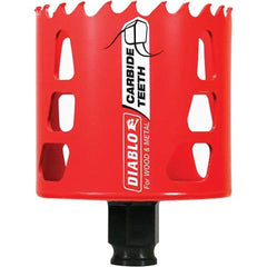 Freud - 2-3/4" Diam, 2-3/8" Cutting Depth, Hole Saw - Carbide-Tipped Saw, Toothed Edge - Exact Industrial Supply