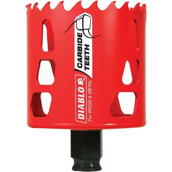 Freud - 2-5/8" Diam, 2-3/8" Cutting Depth, Hole Saw - Carbide-Tipped Saw, Toothed Edge - Exact Industrial Supply