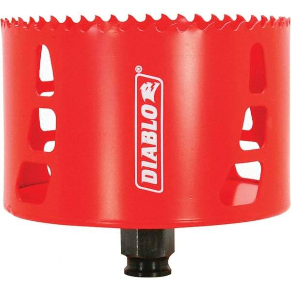 Freud - 4" Diam, 2-3/8" Cutting Depth, Hole Saw - Bi-Metal Saw, Toothed Edge - Exact Industrial Supply