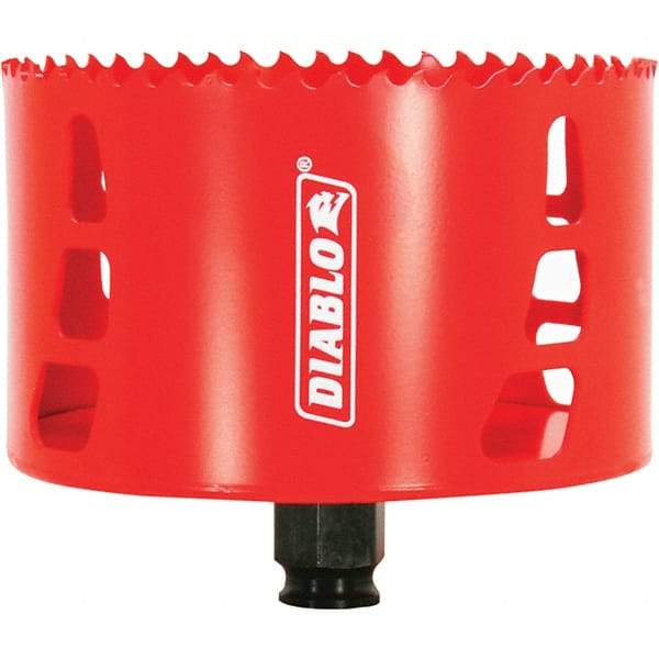 Freud - 4-1/4" Diam, 2-3/8" Cutting Depth, Hole Saw - Bi-Metal Saw, Toothed Edge - Exact Industrial Supply