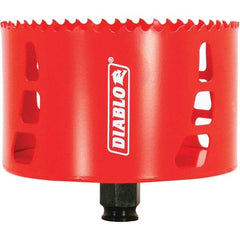 Freud - 4-1/4" Diam, 2-3/8" Cutting Depth, Hole Saw - Bi-Metal Saw, Toothed Edge - Exact Industrial Supply