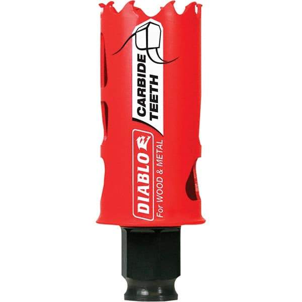 Freud - 1-1/4" Diam, 2-3/8" Cutting Depth, Hole Saw with Mandrel - Carbide-Tipped Saw, Toothed Edge - Exact Industrial Supply