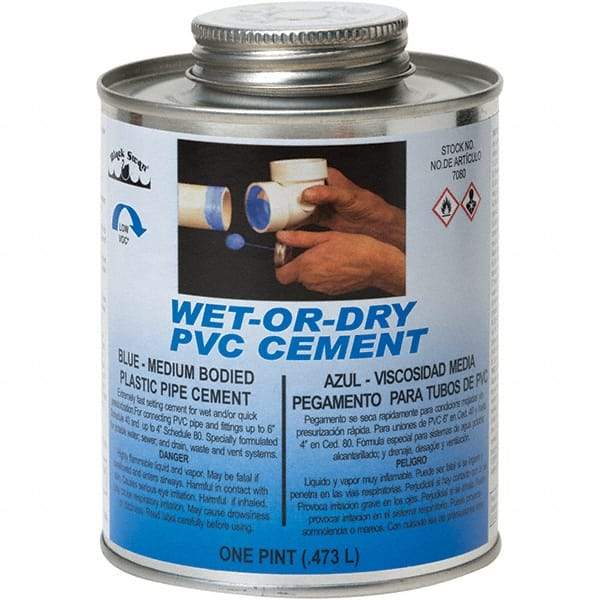 Black Swan - 1 Pt Medium Bodied Cement - Blue, Use with PVC - Exact Industrial Supply
