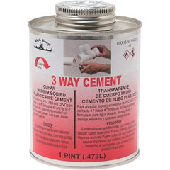 Black Swan - 1 Pt Medium Bodied Cement - Clear, Use with ABS, PVC & CPVC up to 6" Diam - Exact Industrial Supply
