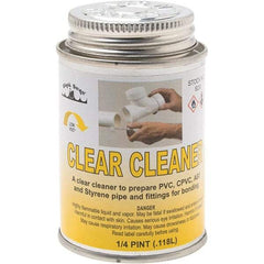 Black Swan - 1/4 Pt All-Purpose Cleaner - Clear, Use with ABS, PVC & CPVC up to 6" Diam - Exact Industrial Supply