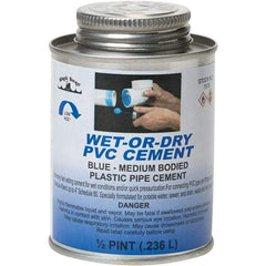 Black Swan - 1/2 Pt Medium Bodied Cement - Blue, Use with PVC - Exact Industrial Supply