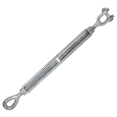 Turnbuckles; Turnbuckle Type: Jaw & Eye; Working Load Limit: 7200 lb; Thread Size: 7/8-18 in; Turn-up: 18 in; Closed Length: 30.57 in; Material: Steel; Finish: Galvanized