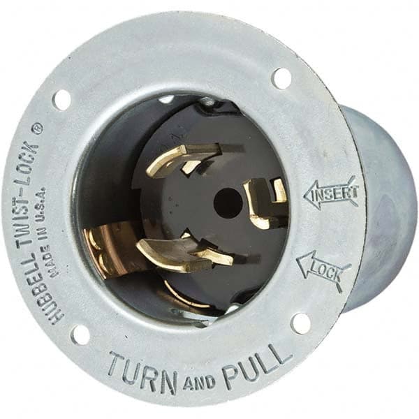 Hubbell Wiring Device-Kellems - 250V 50A NonNEMA Industrial Twist Lock Inlet - Exact Industrial Supply