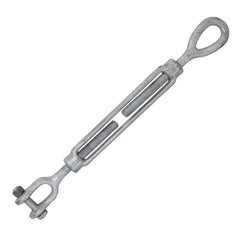 Turnbuckles; Turnbuckle Type: Jaw & Eye; Working Load Limit: 2200 lb; Thread Size: 1/2-9 in; Turn-up: 9 in; Closed Length: 16.48 in; Material: Steel; Finish: Galvanized