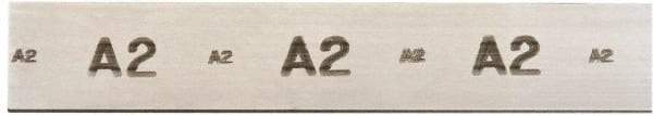 Starrett - 36 Inch Long x 3 Inch Wide x 1/4 Inch Thick, Tool Steel Air Hardening Flat Stock - + 0.25 Inch Long Tolerance, + 0.000-0.005 Inch Wide Tolerance, +/- 0.001 Inch Thickness Tolerance, +/- 0.001 Inch Square Tolerance, AISI Type A2 Air Hardening - Exact Industrial Supply