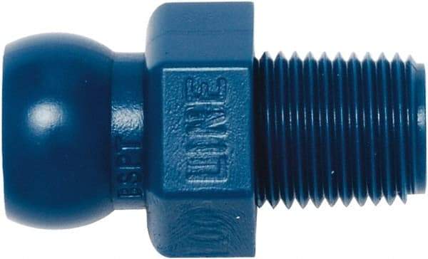 Loc-Line - 1/4" Hose ID, Male to Female Coolant Hose Connector - 1/8" BSPT, For Loc-Line Modular Hose Systems - Exact Industrial Supply
