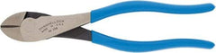 Channellock - 8" OAL, 3/16" Capacity, Diagonal Cutter - 25/32" Jaw Length x 1-3/16" Jaw Width, Round Head, Plastic Dipped Handle - Exact Industrial Supply