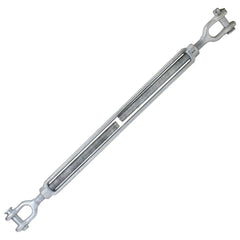 Turnbuckles; Turnbuckle Type: Jaw & Jaw; Working Load Limit: 10000 lb; Thread Size: 1-24 in; Turn-up: 24 in; Closed Length: 38.06 in; Material: Steel; Finish: Galvanized