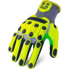 Puncture-Resistant Gloves:  Size  Large,  ANSI Cut  A2,  ANSI Puncture  4,  Polyurethane,  HPPE & Steel Knit Black & Yellow,  Palm Coated,  Unlined Lined,  HPPE Fiber/Stainless Steel Back,  Smooth Grip,  ANSI Abrasion  Not Tested