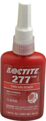 Loctite - 50 mL Bottle, Red, High Strength Liquid Threadlocker - Series 277, 24 hr Full Cure Time, Hand Tool, Heat Removal - Exact Industrial Supply