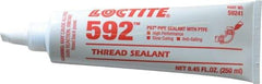 Loctite - 250 mL Tube, White, Medium Strength Paste Threadlocker - Series 592, 72 hr Full Cure Time, Hand Tool, Heat Removal - Exact Industrial Supply