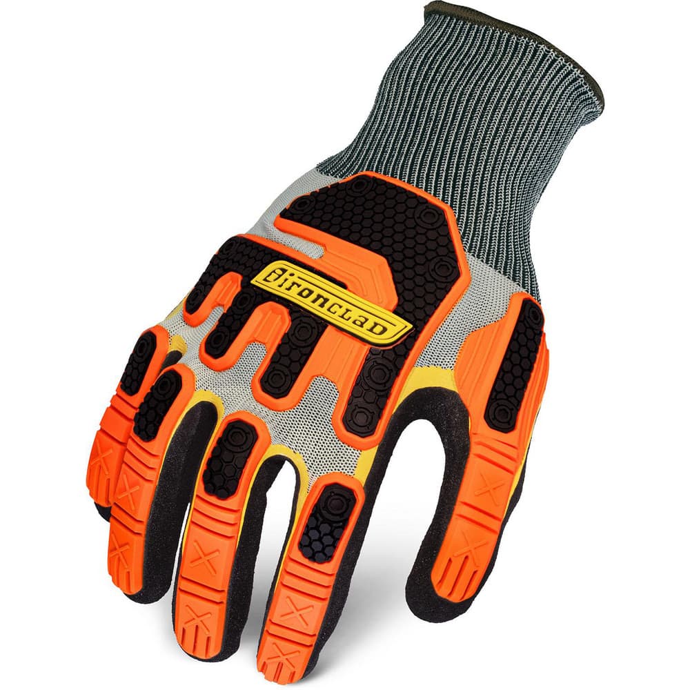 General Purpose Work Gloves:  X-Small,  Nitrile Coated,  Polyester/Knit Unlined-Lined,  Textured Grip,