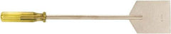 Ampco - Stiff Aluminum Bronze Alloy Chisel Scraper - 3-3/4" Blade Width x 3-3/4" Blade Length - Exact Industrial Supply