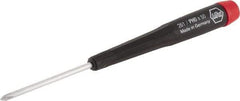 Wiha - #0, 5-11/16" OAL, Standard Phillips Screwdriver - 2" Blade Length, Ergonomic Handle - Exact Industrial Supply