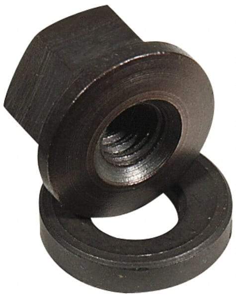 Jergens - 1-8 Steel Black Oxide Spherical Flange Nut - Exact Industrial Supply