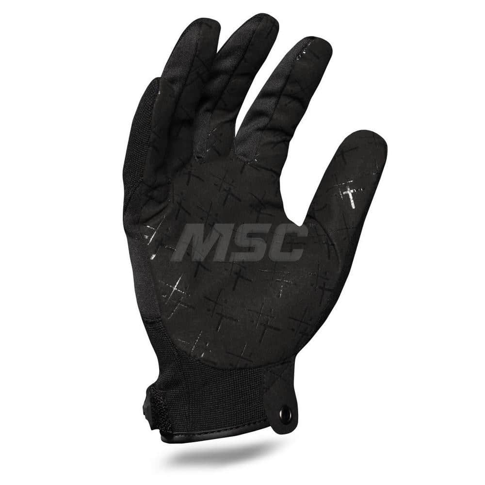 Tactical Gloves: Size M Black, Suede Grip
