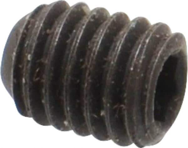 Value Collection - #10-32 UNF, 1/4" OAL, Flat Point Set Screw - Grade 8 Alloy Steel, 3/32" Key - Exact Industrial Supply
