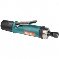 Dynabrade - 1/4" Collet, Straight Handle, Air Straight Die Grinder - 18,000 RPM, Rear Exhaust, 33 CFM, 0.7 hp, 90 psi, 1/4 NPT Inlet - Exact Industrial Supply