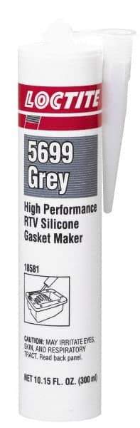 Loctite - 300ml High Performance RTV Silicone Gasket Maker - -75 to 625°F, Grey, Comes in Cartridge - Exact Industrial Supply