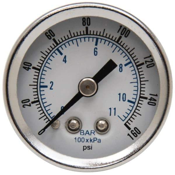 Parker - FRL Pressure Gauge - 1/8" NPT & 0-160 psi - Exact Industrial Supply