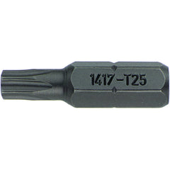 Power & Impact Screwdriver Bits & Holders; Bit Type: Torx; Power Bit; Hex Size (Inch): 1/4 in; Blade Width (mm): 6.60; Blade Thickness (mm): 6.6000; Drive Size: 1/4 in; Body Diameter (Inch): 1/4 in; Overall Length (Decimal Inch): 1.0000; Number Of Pieces: