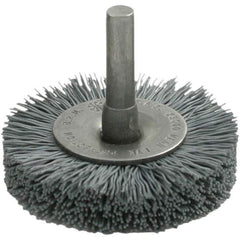 Brush Research Mfg. - 2" OD, Crimped Abrasive Nylon Wheel Brush - 1/2" Face Width, 1/2" Trim Length, 25,000 RPM - Exact Industrial Supply