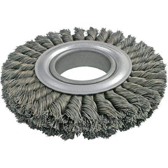 Brush Research Mfg. - 8" OD, 2" Arbor Hole, Crimped Carbon Wheel Brush - 1-1/8" Face Width, 1-3/4" Trim Length, 6,000 RPM - Exact Industrial Supply