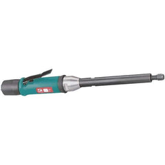Dynabrade - 1/4" Collet, Straight Handle, Air Extended Length Die Grinder - 20,000 RPM, Rear Exhaust, 31 CFM, 0.5 hp, 90 psi, 1/4 NPT Inlet - Exact Industrial Supply