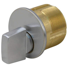 Cylinders; Type: Mortise; Keying: Less Cylinder; Material: Brass; Hand Orientation: Non-Handed; Finish/Coating: Satin Chrome; Cylinder Diameter: 1.125 in; Number Of Pins: 0; For Use With: Locksets; Minimum Order Quantity: Brass; Material: Brass; Handling: