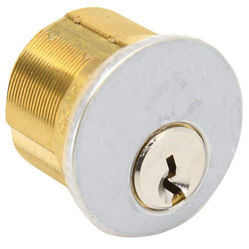 Cylinders; Type: Mortise; Keying: Schlage C 1145 Keyway; Material: Brass; Hand Orientation: Non-Handed; Finish/Coating: Satin Chrome; Cylinder Diameter: 1.125 in; Number Of Pins: 5; Key Number: 1145; For Use With: Locksets; Minimum Order Quantity: Brass;