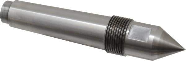 Riten - 1-1/4" Head Diam, Carbide-Tipped Steel Standard Point Solid Dead Center - 4MT Morse Taper, 1-1/4" Point Diam, 2" Point Length, 2-29/32" OAL - Exact Industrial Supply