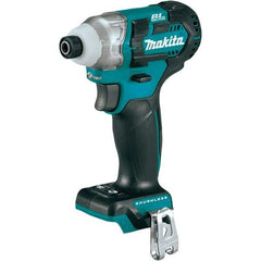 Makita - 12 Volt, 1/4" Drive, 100 Ft/Lb Torque, Cordless Impact Driver - Pistol Grip Handle, 3900 RPM, Lithium-Ion, Bare Tool - Exact Industrial Supply