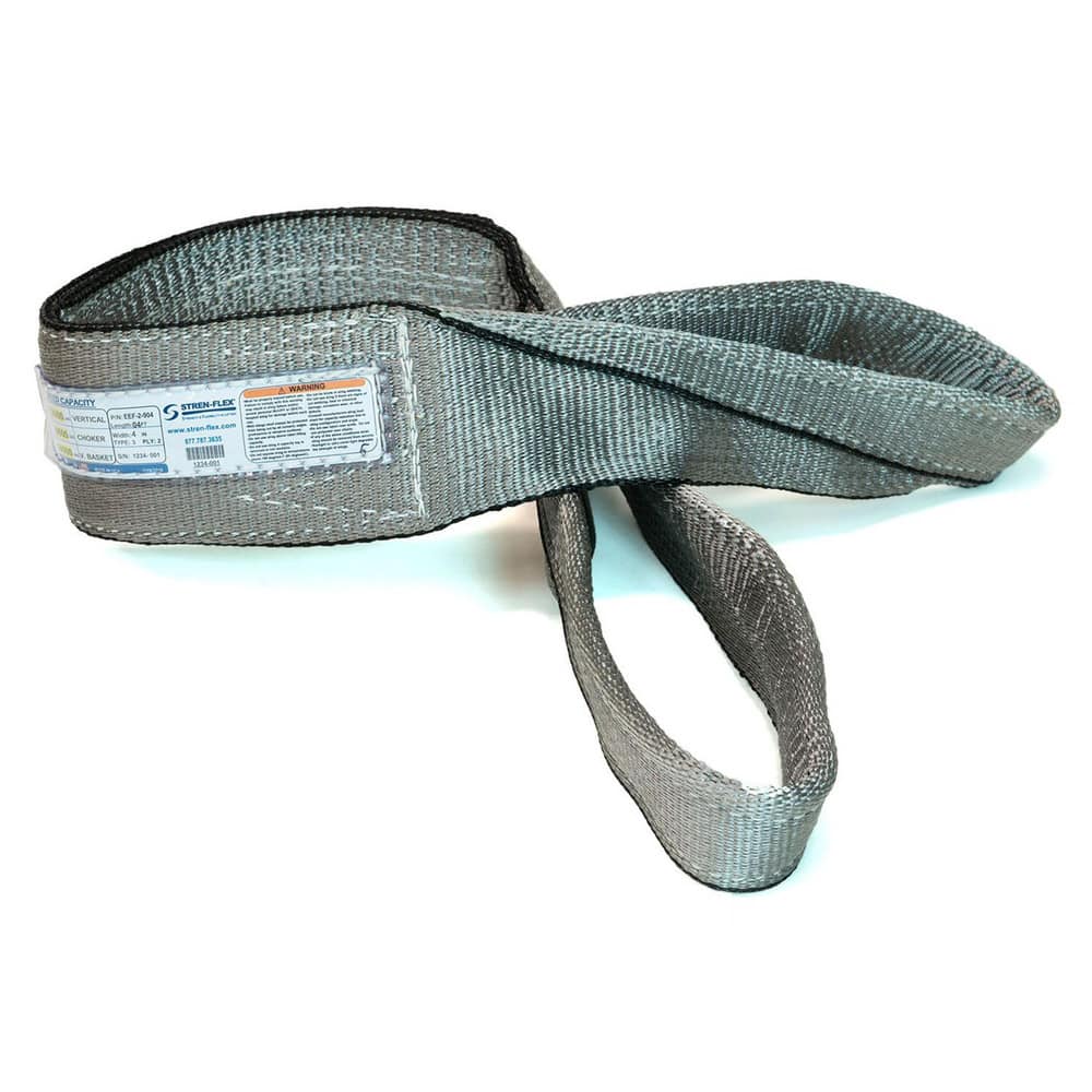 Slings & Tiedowns (Load-Rated); Sling Type: Eye & Eye; Length (Feet): 20; Vertical Capacity (Lb.): 9600; Choker Capacity (Lb.): 7600; Width (Inch): 6; Basket Capacity (Lb.): 19200; Eye Type: Flat Eye; Sling Material: Polyester; Sling Width: 6 in; Eye Leng