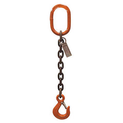 Slings & Tiedowns (Load-Rated); Sling Type: Chain; Length (Feet): 18; Vertical Capacity (Lb.): 2100; Choker Capacity (Lb.): 0; Width (Inch): 0; Basket Capacity (Lb.): 0; Eye Type: Large Eye; Chain Sling Type: SOS; Sling Material: Steel; Sling Width: 0 in;