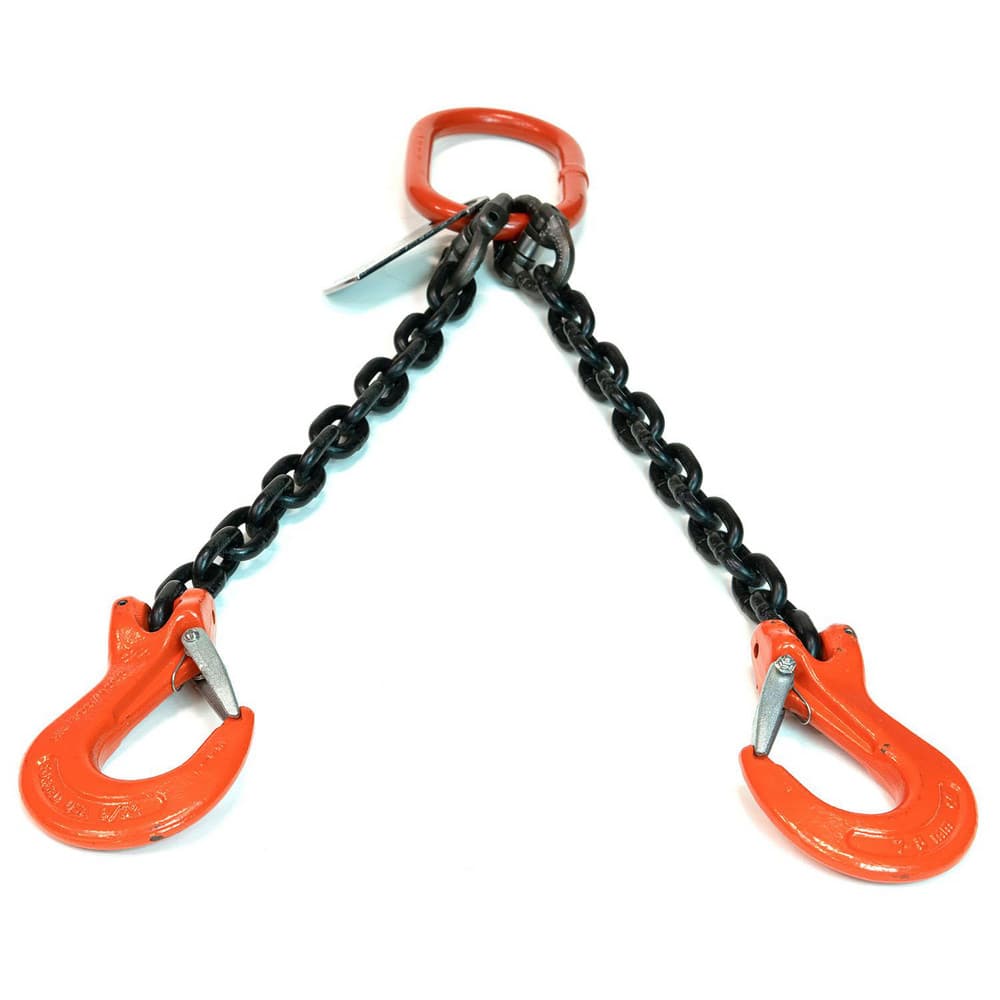 Slings & Tiedowns (Load-Rated); Sling Type: Chain; Length (Feet): 3; Vertical Capacity (Lb.): 7400; Choker Capacity (Lb.): 6100; Width (Inch): 0; Basket Capacity (Lb.): 4300; Eye Type: Large Eye; Chain Sling Type: DOS; Sling Material: Steel; Sling Width: