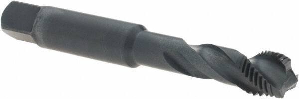 Emuge - 3/8-24 UNF 3 Flute 2B Modified Bottoming Spiral Flute Tap - Cobalt, Oxide Finish, 2-15/16" OAL, Right Hand Flute, Right Hand Thread, Series Enorm - Exact Industrial Supply