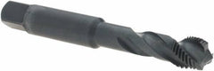 Emuge - 3/8-24 UNF 3 Flute 2B Modified Bottoming Spiral Flute Tap - Cobalt, Oxide Finish, 2-15/16" OAL, Right Hand Flute, Right Hand Thread, Series Enorm - Exact Industrial Supply