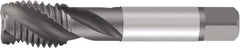 Emuge - 5/8-11 UNC 3 Flute Modified Bottoming Spiral Flute Tap - Cobalt, Oxide Finish, 3-13/16" OAL, Right Hand Flute, Right Hand Thread, Oversize, H4, Series Enorm - Exact Industrial Supply