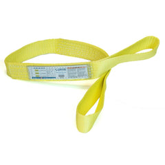 Slings & Tiedowns (Load-Rated); Sling Type: Eye & Eye; Length (Feet): 12; Vertical Capacity (Lb.): 3200; Choker Capacity (Lb.): 2500; Width (Inch): 2; Basket Capacity (Lb.): 6400; Eye Type: Flat Eye; Sling Material: Nylon; Sling Width: 2 in; Eye Length: 1