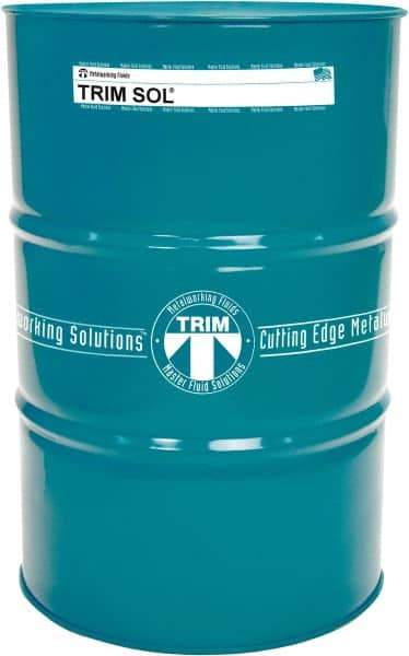Master Fluid Solutions - Trim SOL, 54 Gal Drum Emulsion Fluid - Water Soluble, For Cutting, Drilling, Tapping, Reaming - Exact Industrial Supply
