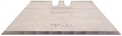 Stanley - 400 Piece Carbon Steel Utility Knife Blade - 2-7/16" OAL, 0.024" Blade Thickness - Exact Industrial Supply