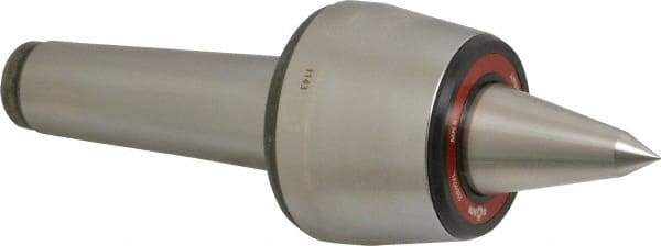 Rohm - MT5 Taper Shank, 3.543" Head Diam 1,200 Lb Capacity Live Center - 3,000 Max RPM, 2.764" Head Length, 1.5748" Point Diam, 2.559" Point Len, 2,640 Lb Max Workpc, 10.478" OAL, Long Point - Exact Industrial Supply