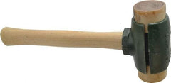 Garland - 4 Lb Head 2" Face Rawhide Split Head Hammer - Wood Handle - Exact Industrial Supply